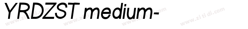 YRDZST medium字体转换